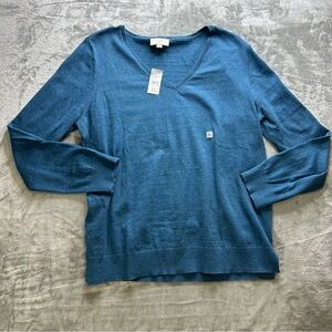 Loft Outlet Blue V-Neck Sweater